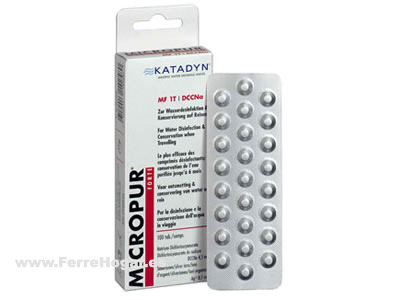 Katadyn Micropur Forte MF 1T. 100 Pastillas potabilizadoras para agua no tratada.