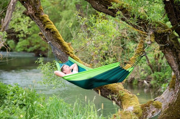 Ultra-light hammocks Silk Traveller - forest green