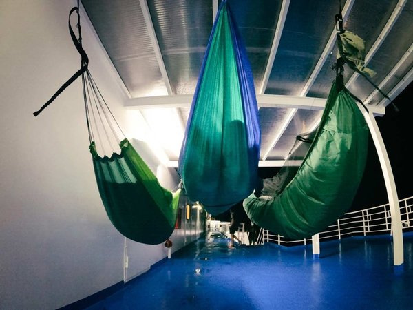 Ultra-light hammocks Silk Traveller - forest green