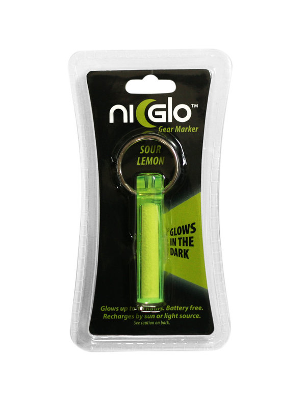 Ni-Glo Gear Marker Amarillo. Práctico llavero y marcador recargable para actividades al aire libre.