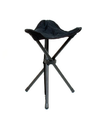 Relags Silla Plegable Acero Tripod stool  Negra 900 g 5911010