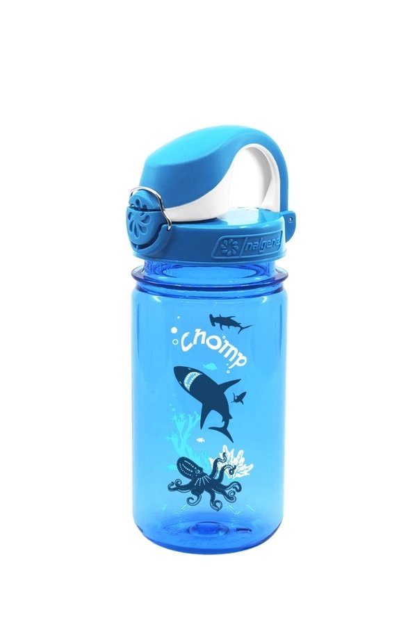 Nalgene OTF Kids SUSTAIN Chomp Azul 350 ml botella reutilizable para los más pequeños 1263-0010