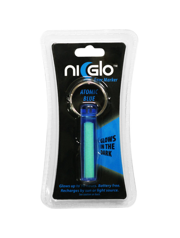 Ni-Glo Gear Marker Azul. Práctico llavero y marcador recargable para actividades al aire libre.