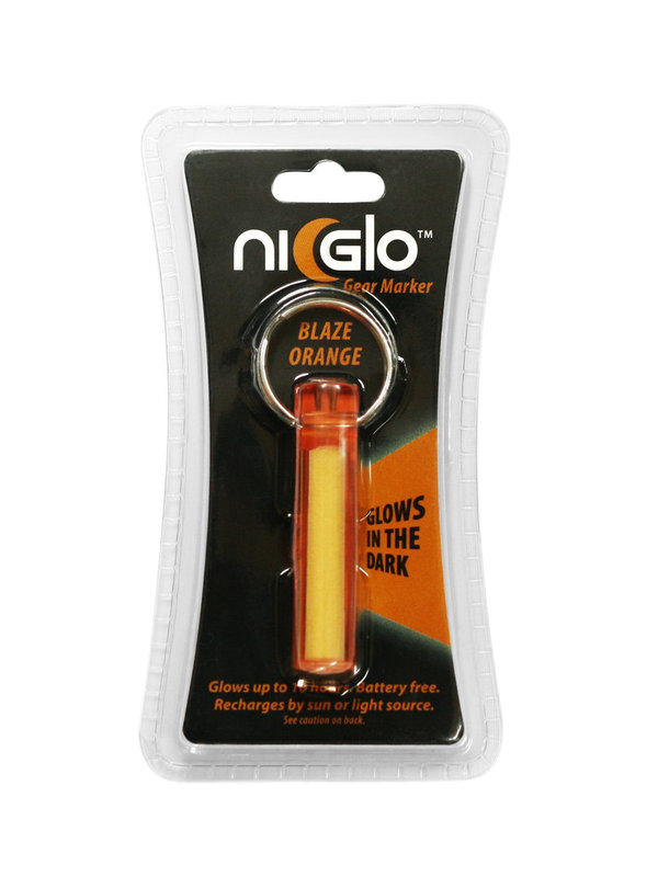Ni-Glo Gear Marker Naranja. Práctico llavero y marcador recargable para actividades al aire libre.
