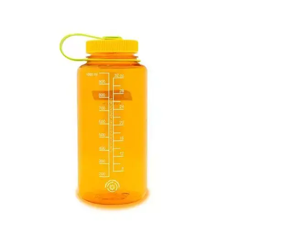 Nalgene WM Sustain 1 L Orange. Wide mouth bottle with 50% recycled content NL20200632