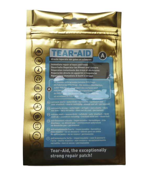 Tear-Aid Kit Tipo A 7,6 cm x 30 cm Parche Reparador Auto Adhesivo