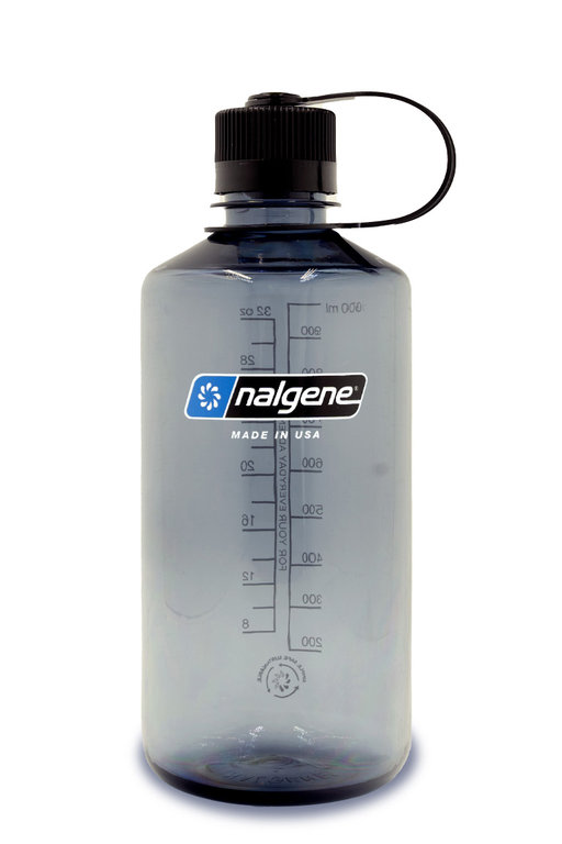 Nalgene Sustain Reusable Bottle 1L Grey Narrow Mouth 50% recycled content 2021-0432