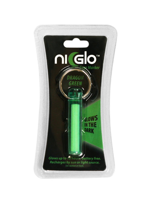 Ni-Glo Gear Marker Verde. Práctico llavero y marcador recargable para actividades al aire libre.