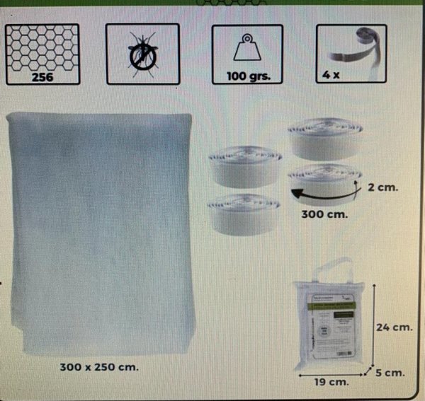 Mosquito Net Fabric white 300x250