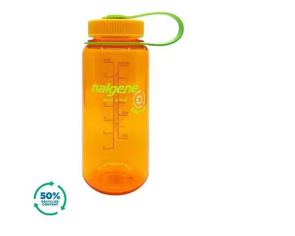 Nalgene WM Sustain 500ml Naranja. Botella boca ancha con un 50% de contenido reciclado NL20200616