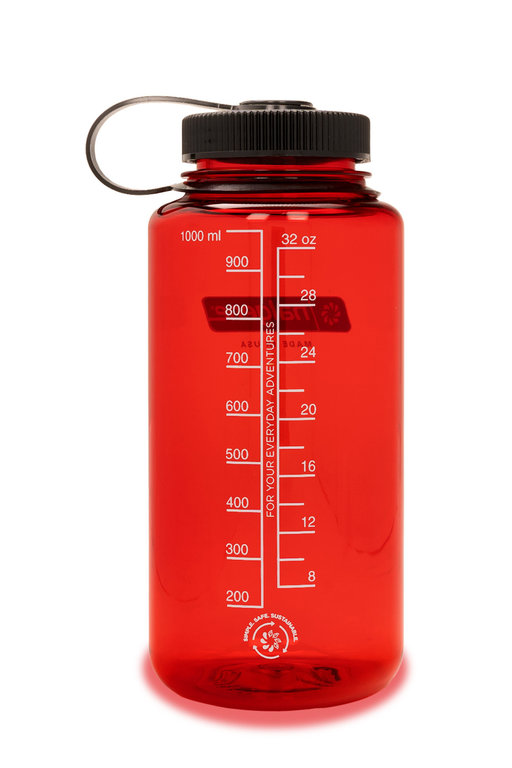 Nalgene WM Sustain 1 L Rojo. Botella boca ancha con un 50% de contenido reciclado 2020-3632