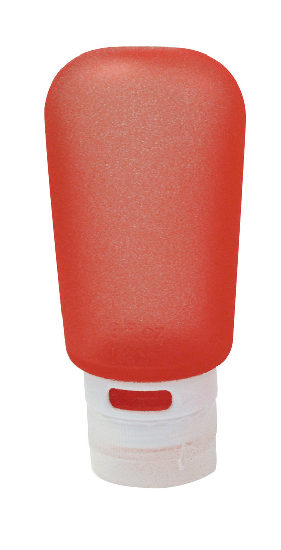 Botella de Viaje de Silicona con tapón de Bloqueo 'GoToob' 89 ml Rojo Humangear