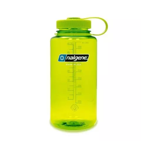 Nalgene WM Sustain 1 L Green. Wide mouth bottle with 50% recycled content NL20203532