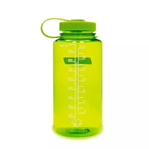Nalgene WM Sustain 1 L Green. Wide mouth bottle with 50% recycled content NL20203532