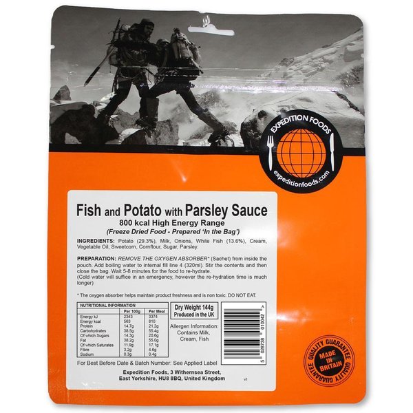 Expedition Foods Fish and Potato with Parsley Sauce (High Energy Serving)