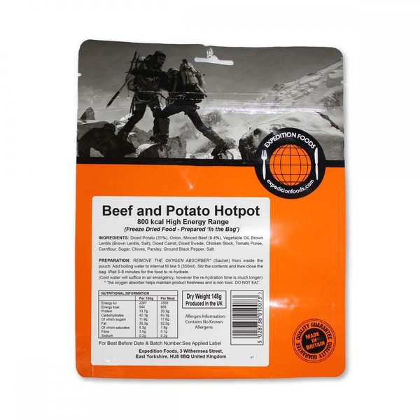 Expedition Foods Beef and Potato Hotpot (High Energy Serving)