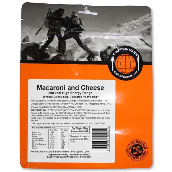 Expedition Foods Macaroni and Cheese (High Energy Serving)