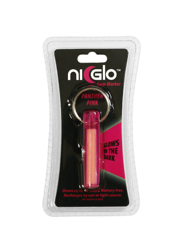 Ni-Glo Gear Marker Rosa. Práctico llavero y marcador recargable para actividades al aire libre.