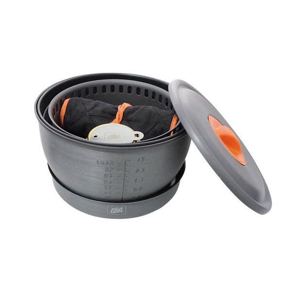 CS2350W COOKSET WITH ALCOHOL BURNER (POTS WITHOUT NON-STICK COATING)