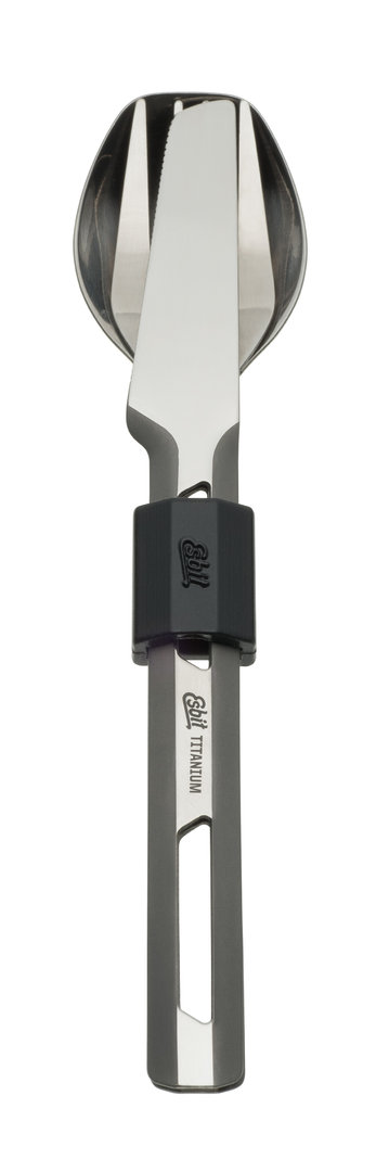 Esbit titan cutlery 'TC4-TI' 3 pcs. - with silicone clip