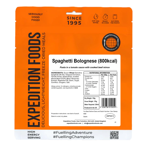 Expedition Foods Spaghetti Bolognese (800 kcal)