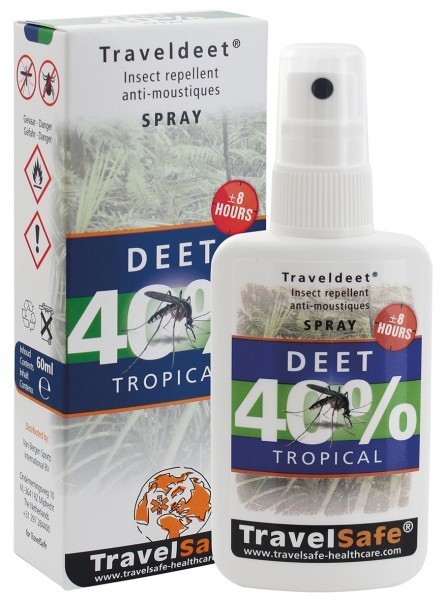 Spray Repelente de Insectos "Traveldeet 40% DEET" TravelSafe TS206