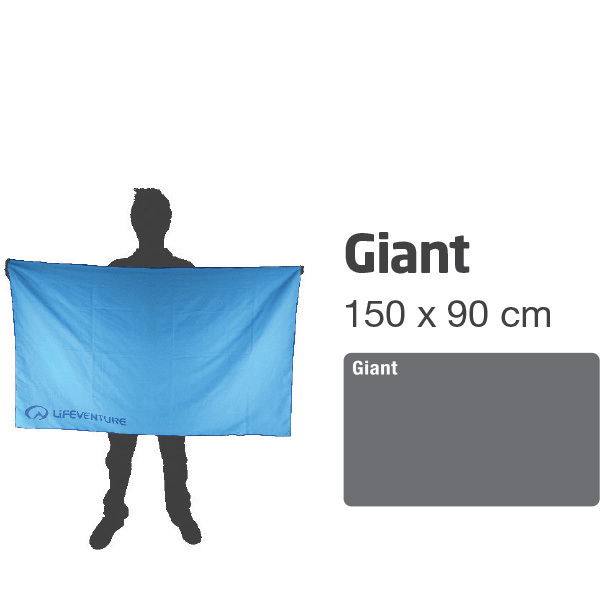 Toalla de Viaje "Soft Fibre Advance" Giant 150 x 90 cm. Azul Lifeventure 63051