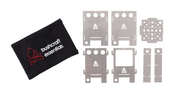 Bushcraft Essentials EDCBox Hornillo Micro Acero Inox. Más pequeño, que cabe en un bolsillo BCE-002