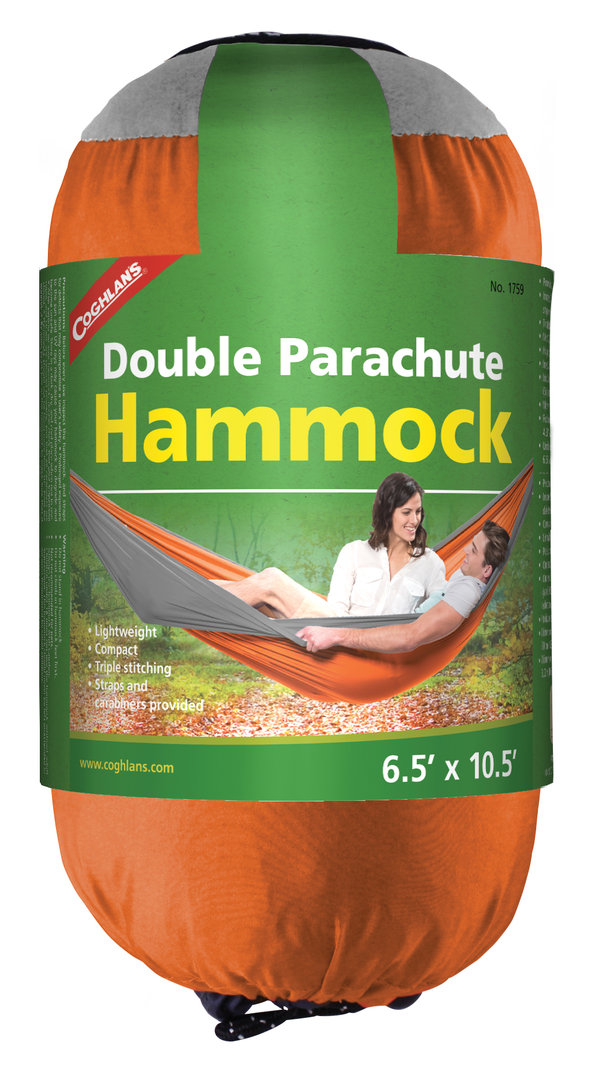 Hamaca "Parachute" Doble Naranja/Gris Coghlan´s 1759