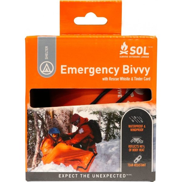 SOL Ultralight Bivvy 1 Person Emergency Bag. Ideal for extreme cold weather 0140-1142