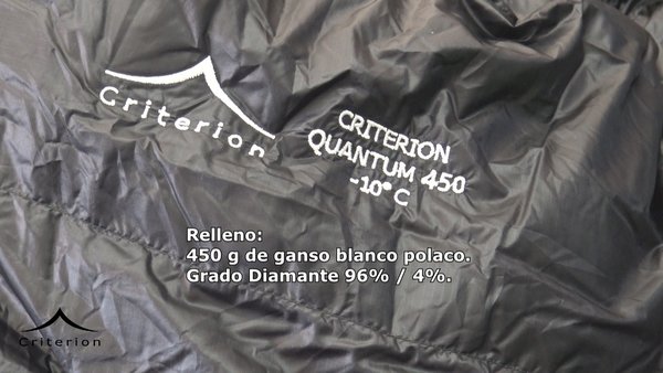 Criterion Quantum 450 -10º Saco Momia de plumas ligero CQ450RH