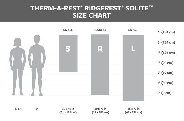 Therm-A-Rest RidgeRest SOLite Large 196x63 Verde-Plata Aislante de espuma cálida y cómoda 05208