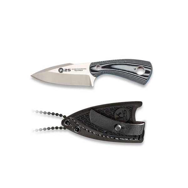 K25 Botero G10 Hanging Knife and Leather Sheath. Ideal for Explorers and Adventurers 32561