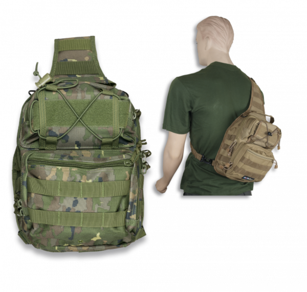 Tactical Shoulder Bag with Clamping Harness Green Barbaric forced 34616