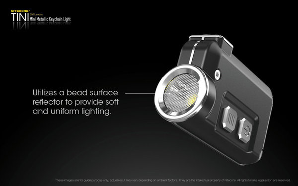 Mini-Linterna LED TINI Negro 380 Lumens Usb Recargable Nitecore