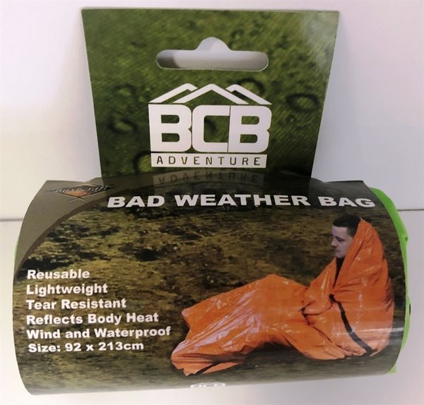 Saco Emergencia "Bad Weather Bag" 1 persona Naranja BCB CL182