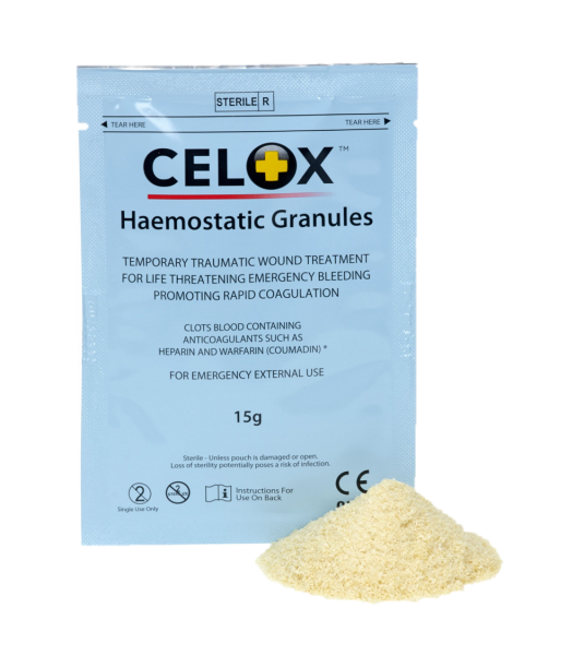 Hemostatic granulate 15 g Celox