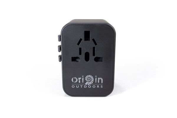 Origin Outdoors Adaptador de Viaje Weltenbummler +5 USB: Energía en Más de 200 Países 100360