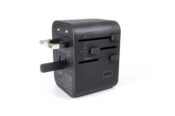 Origin Outdoors Adaptador de Viaje Weltenbummler +5 USB: Energía en Más de 200 Países 100360