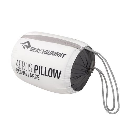 AEROS DOWN PILLOW Grey Large. Ultralight pillow with down pillow top