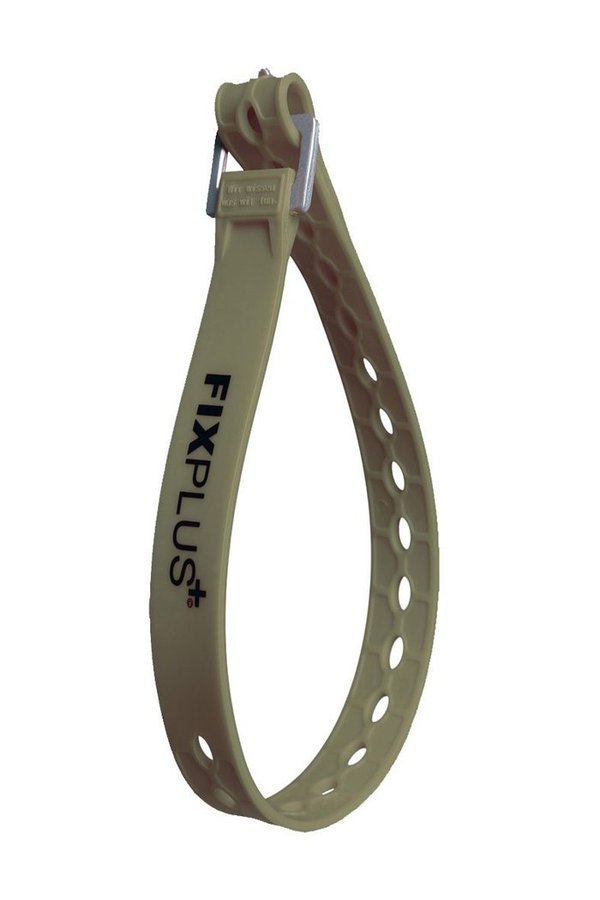 Fixplus Banda Strap. Sujeción para Fijar, con Hebilla de Aluminio, 66 cm Verde Oliva