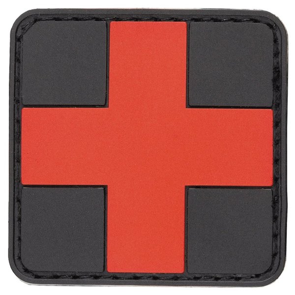 Parche Velcro "First Aid" Black-Red 5x5 cm MFH 36505A