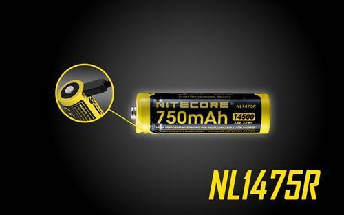 NiteCore 14500 USB Li-Ion Accu NL1475R