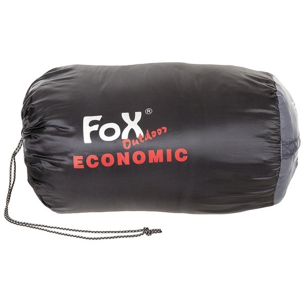 Fox Outdoor Economic - Saco de Dormir Tipo Momia, Color black-grey -4°C y +18°C. 31532A
