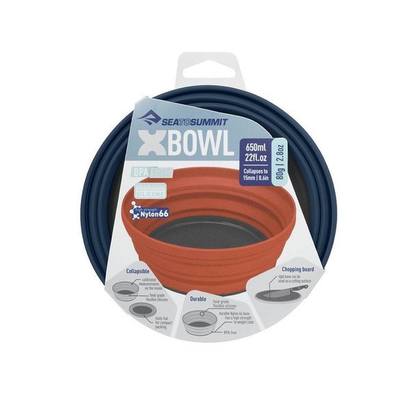 Sea to Summit X-Bowl Azul. Bol de silicona flexible para comer al aire libre AXBOWLNB
