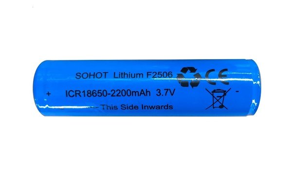 18650 Li-Ion Batería Recargable 2200 mAh F2506