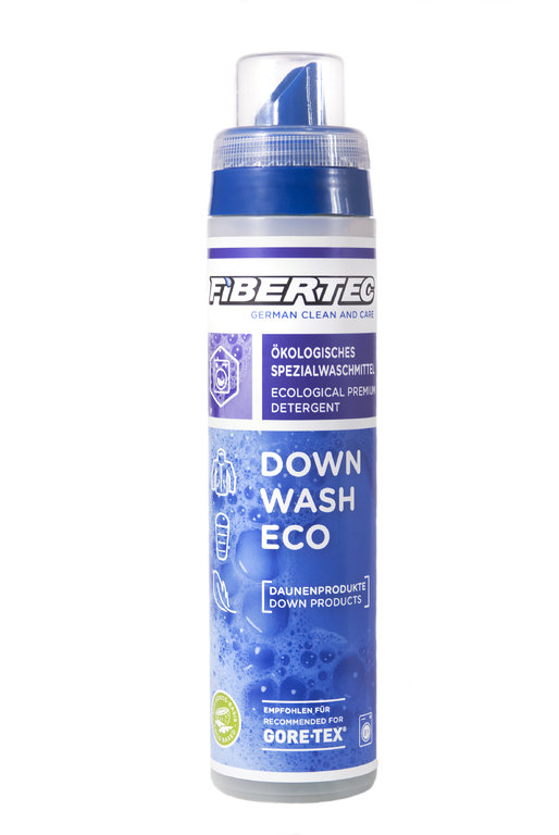Fibertec Down Wash Eco 250ml. Limpiador de Ropa y Sacos de Plumas. Recomendado para Gore Tex