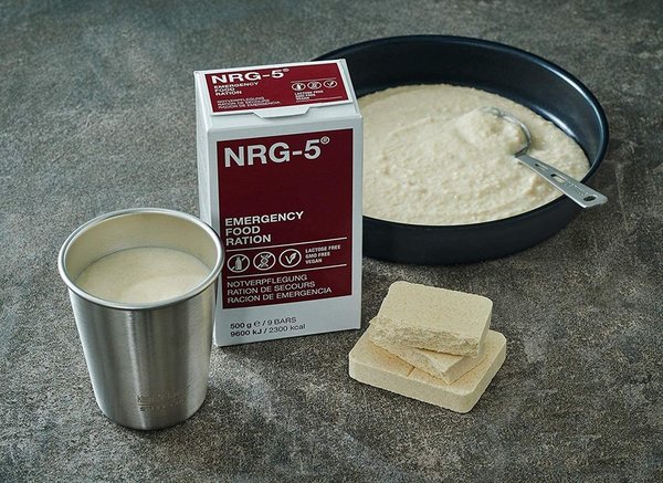 NRG-5 Ración de emergencia SIN LACTOSA, SIN GMO y VEGANA 500g 30200