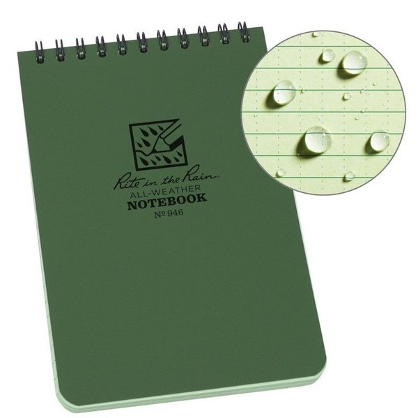 Pocket Top-Spiral 4×6 Notebook Green N°946