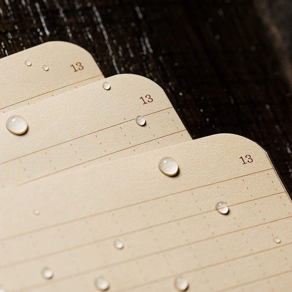 Rite In The Rain Weatherproof Mini Stapled Notebook, 3.25" x 4.625", Brown Cover, Universal Pattern,